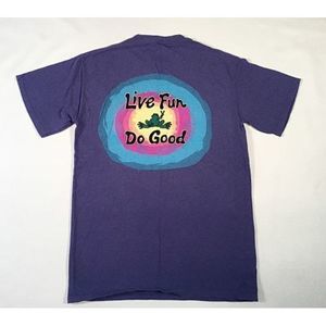 Peace Frogs S Purple Shirt Fun Good NWT